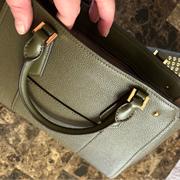 Michael Kors Olive Green Studded Women's Bag Set - Picture 3 of 5